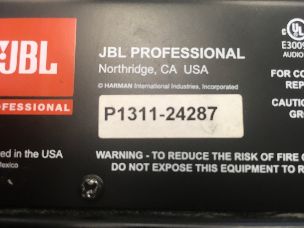 JBL PRX serial number date codes?